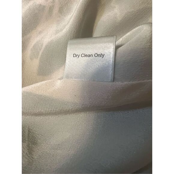 Beth Bowley Green & White 100% Silk Sleeveless Dress Size 10 - Picture 9 of 9